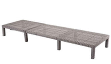Mendler Lettino da Esterno polyrattan HWC-A51 Regolabile Basic Grigio Cuscino Grigio Scuro
