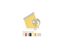 TENDA DA SOLE A CADUTA 2.5x2.5m GIALLO-BIANCO