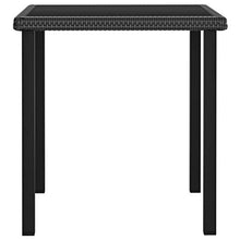 FAMIROSA Set da Pranzo da Giardino 3 pz in Polyrattan Nero-5693