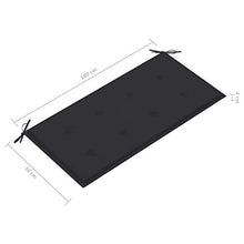 vidaXL Panca da Giardino con Cuscino Antracite 112 cm in Legno di Teak