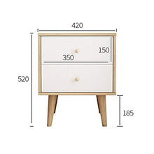XiuHUa Comodino - Semplice e Moderno Armadio da Comodino con cassettiera a Due cassetti Mobili da Camera da Letto