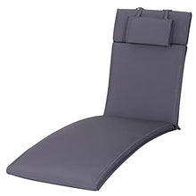 Outsunny Cuscino per Sdraio Lettino Prendisole da Giardino 198x53x5cm Grigio