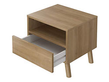 Amazon Basics - Comodino, 45 x 40 x 40 cm, colore crema