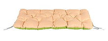Meerweh - Cuscino imbottito per panca a 3 posti, circa 150 x 50 x 10 cm, verde/beige