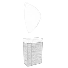 Fackelmann - Set di mobili da Bagno a LED per Ospiti Scuri, con lavandino e Specchio, 45 cm, 4 Pezzi