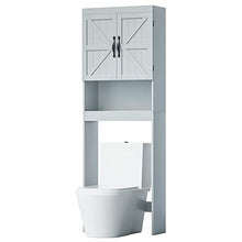 SRIWATANA - Armadietto portaoggetti per bagno, con ripiano regolabile, 2 ante, colore: grigio