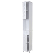 Mendler Arredo bagno serie HWC-F75 MDF bianco 30x32x196cm mobile alto
