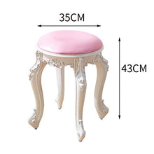 Vanity Benches Sgabello da Trucco in Velluto, Sgabello Rotondo Moderna per Trucco, Puff Contenitore per Camera da Letto Bagno, 43x35cm