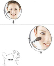 LULUTING Specchio Trucco Specchio for Il Trucco, Semplice Lente d'Ingrandimento, su Due Lati Portable Desktop Mirror, Metallo Specchio.