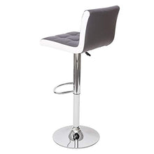 Mendler Set 2X sgabelli Lounge HWC-G87 Ecopelle Base cromata Grigio Bianco