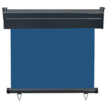 vidaXL - Tenda da sole laterale per balcone, 80 × 250 cm, colore: Blu