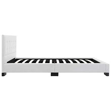 SKM Letto con Materasso Bianco in Similpelle 90x200 cm (29.94kg)