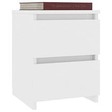 SKM Comodini Bianchi 2 pz 30x30x40 cm in Truciolato