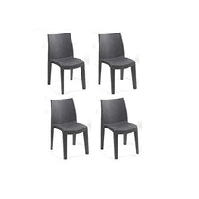 Papillon Rialzo Sedia per MOD Lady plastica impilabile in Rattan braccioli/S