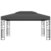 vidaXL Gazebo con Tetto Doppio 3x4 m Antracite