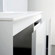 Mobile bagno Luna 1200 bianco opaco - Specchio opzionale, Lavabo minerale:lucido, Specchio:Con specchio 2137