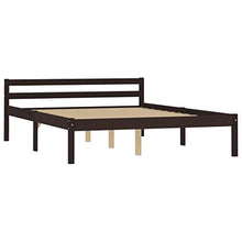 FAMIROSA Giroletto con 4 Cassetti Marrone Scuro Legno di Pino 140x200 cm-0612