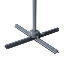 miozzi Base per Ombrellone da Giardino Riempibile a Croce 80-120 kg Nero 51x51x12 cm