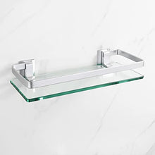 Umi.. Essentials Wall-Mounted Aluminum and Glass Bath Organizer Shelf