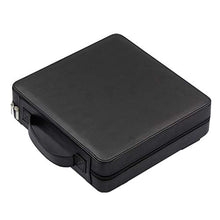 VIY Cigar Humidor, Humidor Cigar Box, Storage Case A Mano Cedar Cigar, Rivestito in Pelle Reale, Legno di Cedro Portatile, Contiene 8 Sigari (Nero)