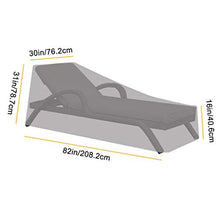Peralng Coperture per Sdraio da Giardino Impermeabili - Copertura per Chaise Longue da Esterno Anti Vento e UV - per Protezione mobili (82 '' * 30 '' * 16 '' - 30 '' Nero)