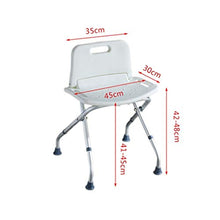 ABWYB Sgabelli da Bagno Pieghevoli, Sgabello da Bagno per disabili Sgabello da Bagno per Donna Incinta Sgabello da Bagno con Schienale 0105