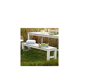 Pureday Panca Lordi in Legno di Acacia, Bianco-Tazy Grey, Lunghezza 165 cm