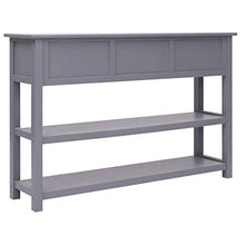 SKM Credenza Grigia 115x30x76 cm in Legno