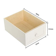NYDZDM Comodini, Set di 2 Lucido Comodino Bianco Dresser con 1 cassetto e 1 Cesto Rattan for Camera da Letto