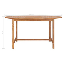 E E-NICES Tavolo da Giardino 150x76 cm in Massello di Teak