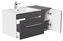 Set di mobili da bagno Fortuna antracite satinato