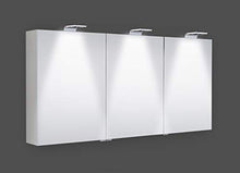Generisch Mars Focus - Armadietto a specchio in alluminio con specchio a LED, 1500 x 700 x 155 mm