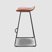 Bar Stool Nordic Style Bar sedia della cucina della casa sedia creativo Bar Stool, 2 pezzi (Color : Brown, Size : 75CM)