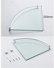 Zixin Bagno Scaffale for Il Bagno Bagno Angolo Scaffale in Vetro temperato 8mm-Spessore a Parete Triangolare, Cromo Lucido