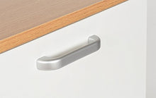 ts-ideen Comodino Cassettiera 80x40 cm Stile Moderno con 3 cassetti. Color Rovere e Bianco