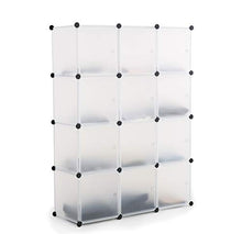 ASUKALE Armadio in plastica portatile con 12 cubi (105 × 35 × 140)