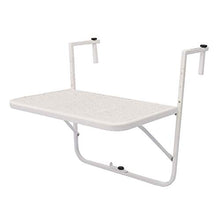 Elegante Semplicità Scaffale Scaffale Sospeso a Parete Scaffali Iron Art Pieghevole Semplice Mini Balcone Tavolo da Appendere Ringhiera in Metallo, 4 Colori, HJJ, bianca, 60x40x39cm