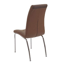 Mendler Set 6X sedie Sala da Pranzo Design Moderno HWC-F29 Tessuto Ecopelle Marrone