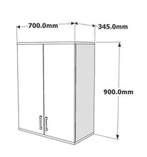 Alphamoebel pensili, Legno ingegnerizzato, Bianco, 70 x 90 x 34,5 cm