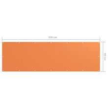 vidaXL Paravento Balcone Arancione 90x300 cm Tessuto Oxford