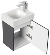 emotion Lavabo con mobiletto, Legno, Antracite Lucido, 38, 2 unità