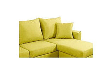 BHDesign Elise - Divano angolare moderno reversibile, in tessuto, colore: Giallo - Arredi Casa