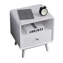LICHUAN Tavolino da comodino in legno con cassetti per camera da letto, soggiorno, stile vintage, shabby comodino, facile da montare