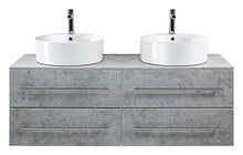 Mobile bagno Novum XL grigio cemento con doppio lavabo