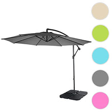 Mendler Ombrellone Giardino Spiaggia Acerra 3m con Base Grigio