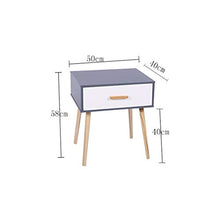 WALNUTA Comodino Tutto in Legno massello, Mini Comodino Semplice e Moderno con Design a Quattro Gambe, cassetto Singolo