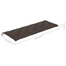 vidaXL Panca da Giardino con Cuscino Talpa 150 cm in Legno di Teak