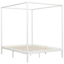 SKM Giroletto a Baldacchino Bianco Legno Massello di Pino 180x200cm