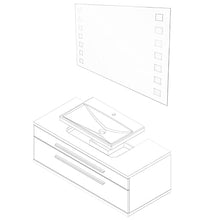 Fackelmann - Set di mobili da Bagno in Stile Rustico Marrone, con Specchio da Bagno a LED, 110 cm, 3 Pezzi