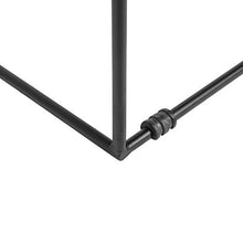 Beliani Tavolino Metallo Nero con Vassoio Design Industriale 50 x 40 x 40 cm Saxon